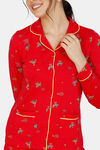 Zivame Queen Bee Antiviral Finish Cotton Pyjama Set - Red — thumbnail 5